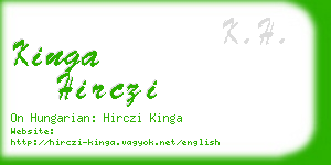 kinga hirczi business card